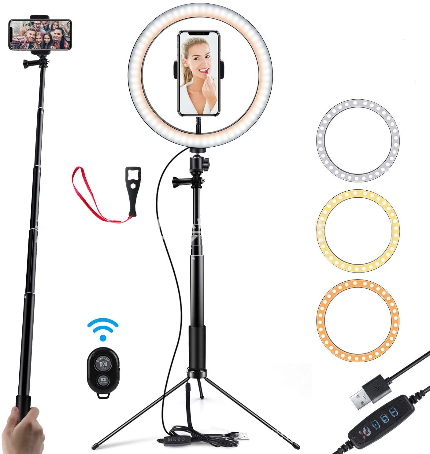 Illuminate Your World with the 10 LED Ring Light Lamp