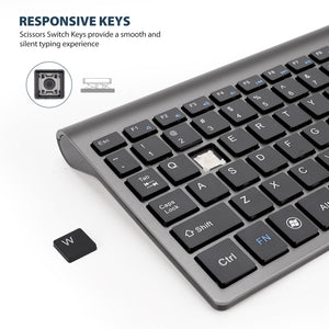 Elevate Your Workspace with the Wireless USB Mini Ultra-Thin Keyboard