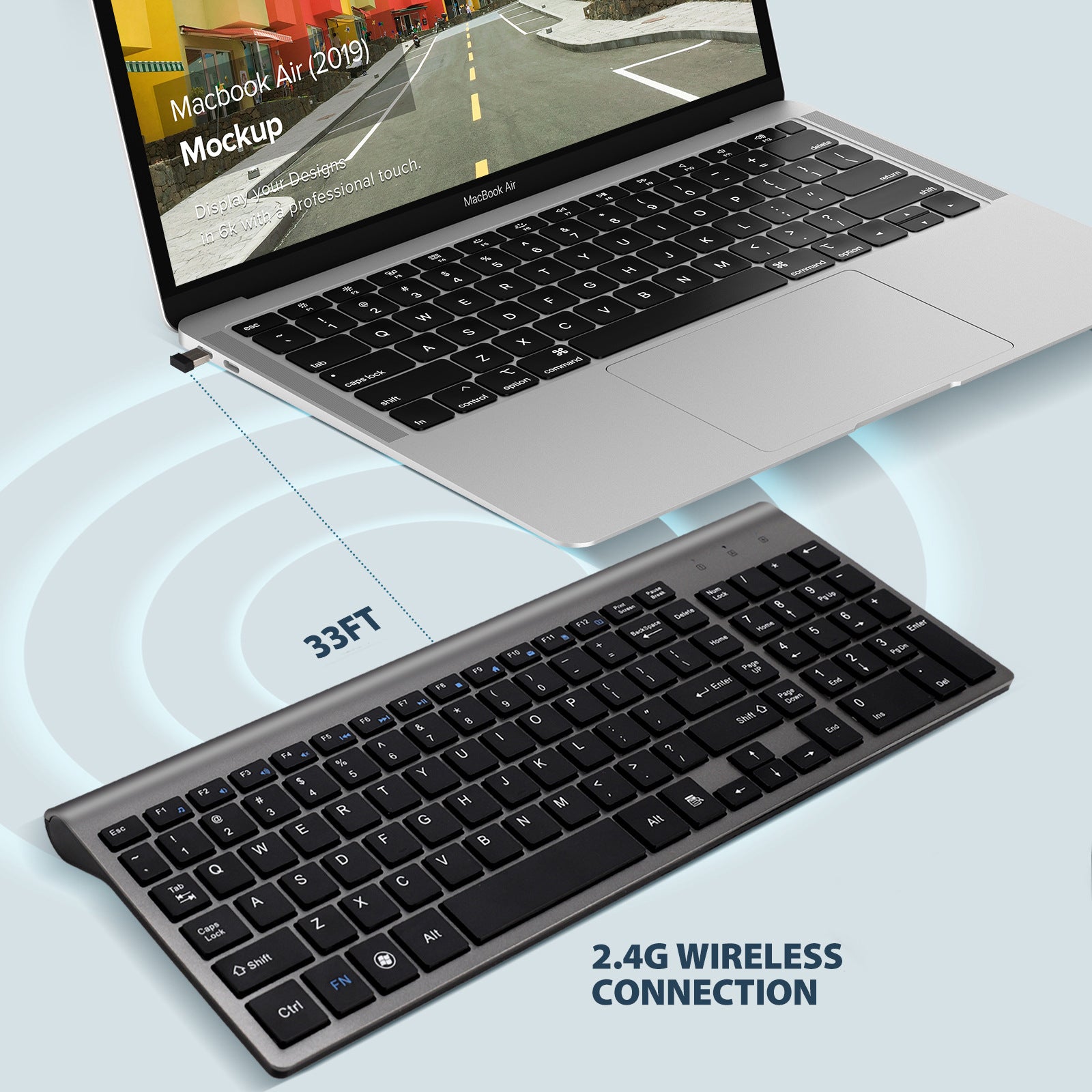 Wireless USB Mini Ultra-Thin Keyboard