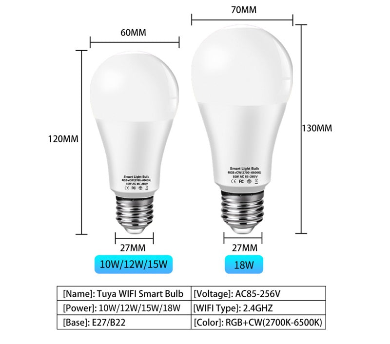 Tuya LED Color RGB Smart Bulb