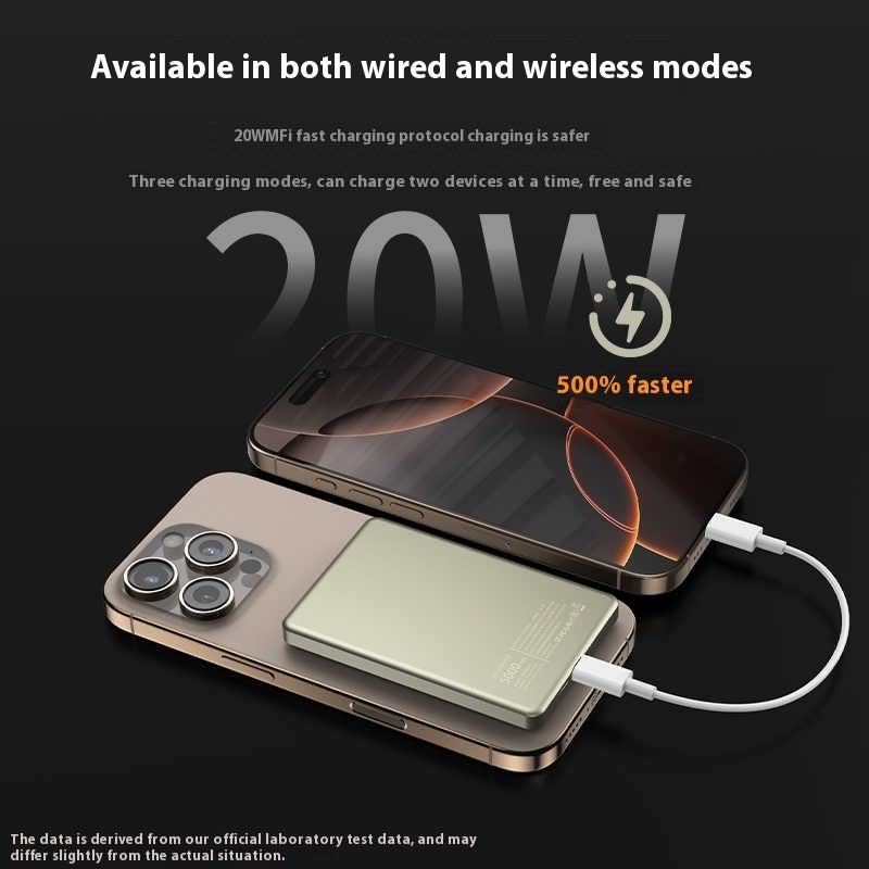 Ultra Thin Portable Magnetic Power Bank